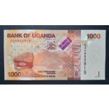 Uganda 1000 Shillings 2021 UNC