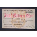 Németország Speyer 5 Millió Mark 1923 VF