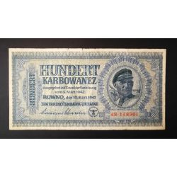 Ukrajna 100 Karbowanez 1942 F-