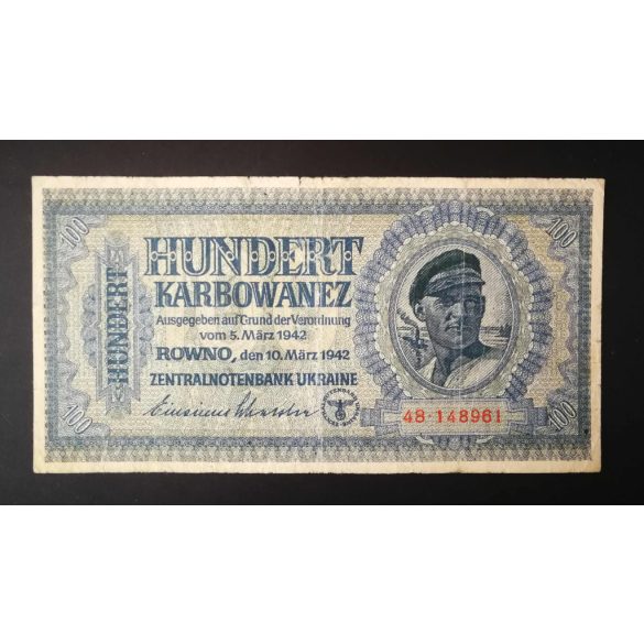 Ukrajna 100 Karbowanez 1942 F-