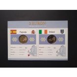 EU 2 Euro set of 2 pcs commemorative coins Unc
