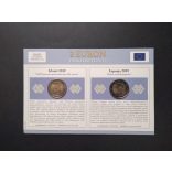 EU 2 Euro set of 2 pcs commemorative coins Unc