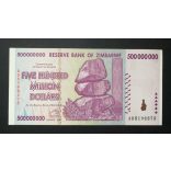 Zimbabwe 500 Million Dollars 2008 UNC