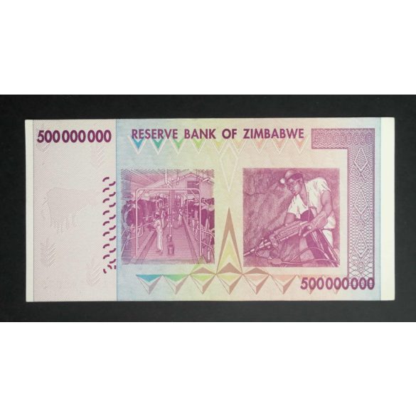 Zimbabwe 500 Million Dollars 2008 UNC