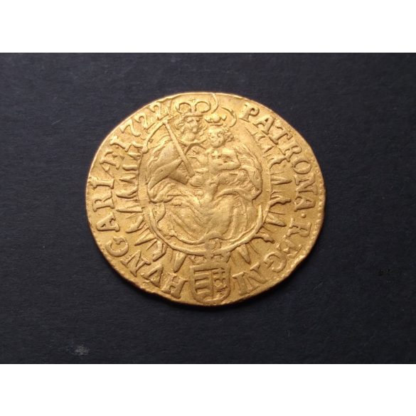 Hungary III. Károly gold ducat 1722 KB 2.9 gr