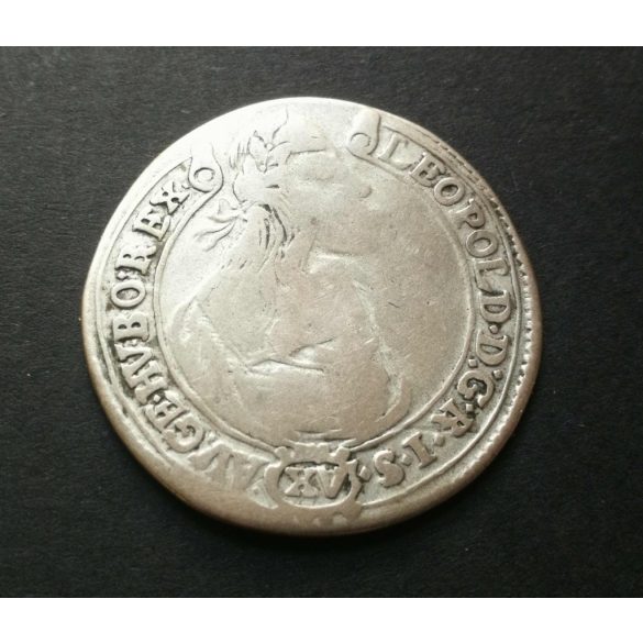 Lipót I of Hungary (1657-1705) 15 Krajcár 1664 KB silver 5.3 g