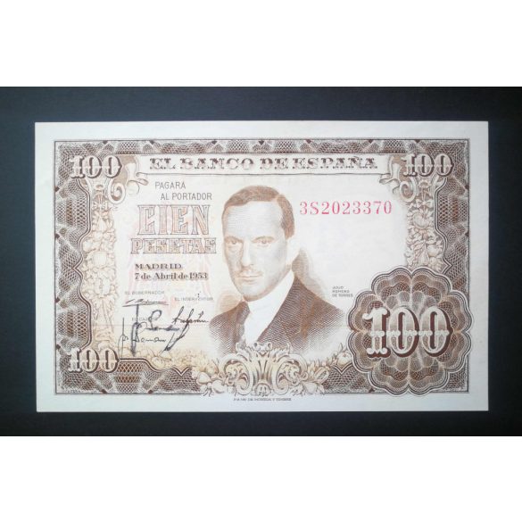 Spain 100 Pesetas 1953 UNC-