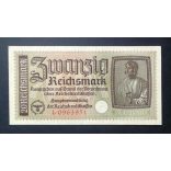Germany 20 Reichsmark 1940-45 XF