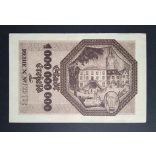 Germany 1 Billion Mark Crefeld 1923 VF+ 