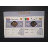 EU 2 Euro set of 2 Unc  Netherlands, Portugal 2012