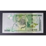  Uganda 5000 Shillings 2019 UNC