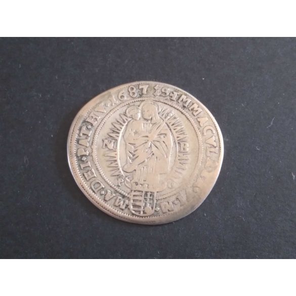 Austria Hungary Lipót I 15 Krajcár 1687 NB silver