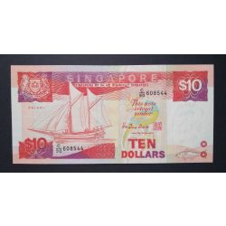 Singapore 10 Dollars 1988 UNC