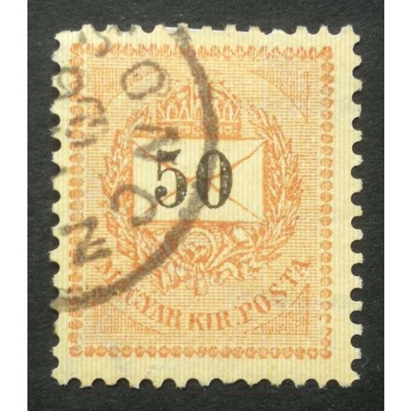 Hungary 1889 Letter, black cipher 50 kr. perf. 12:11 1/2 (Lo)soncz used