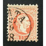 Austria used in Hungary 1867 5 kr. (T)ATA