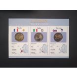 EU 2 Euro set of 3 Unc  France  2009, Italy 2009, Slovenia 2010