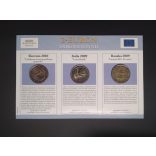 EU 2 Euro set of 3 Unc  France  2009, Italy 2009, Slovenia 2010