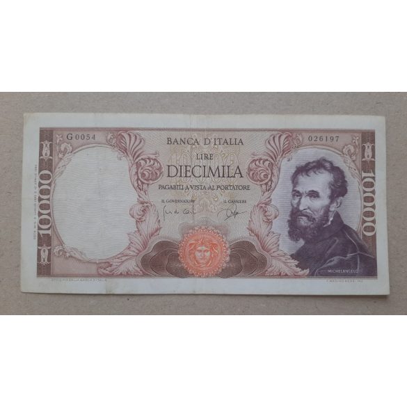 Olaszország 10000 Lire 1962 VF+