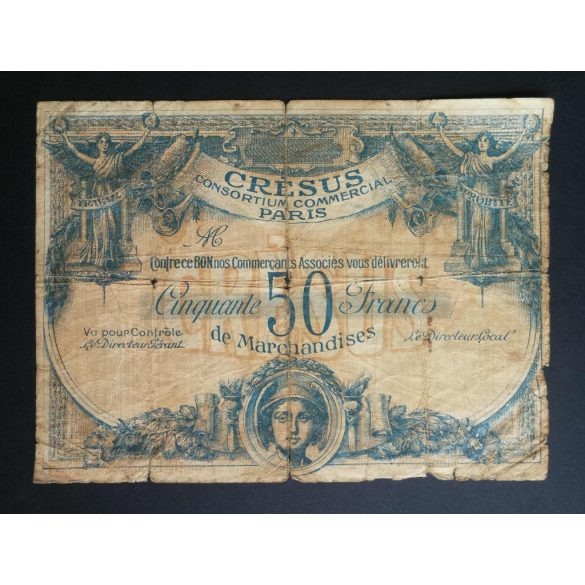 Franciaország 50 Francs de Marchandises 1914 G+