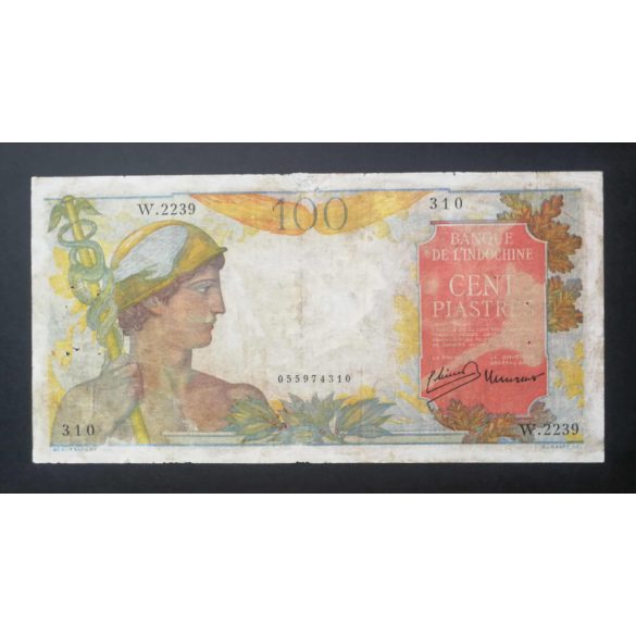 Francia Indokína 100 Piastres 1947 F-