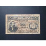 Argentina 5 Centavos 1883 VG+