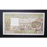 West African States Ivory Coast 500 Francs 1981 F+