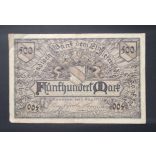 Germany 500 Mark 1922 F Mannheim