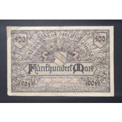 Germany 500 Mark 1922 F Mannheim