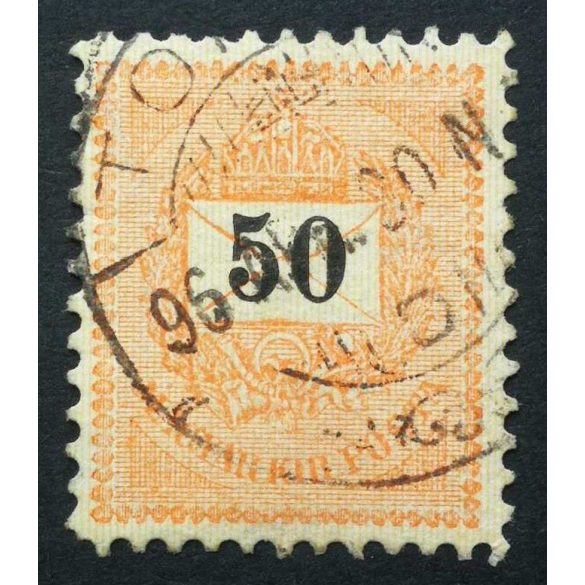 Hungary 1889 Letter, black cipher 50 kr. perf. 11 1/2 used