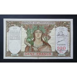 Tahiti, Papeete 100 Francs 1939 F 