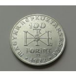 Magyarország 100 Forint 1972 UNC ezüst, I. István emlékérme