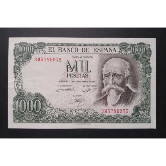 Spanyolország 1000 Pesetas 1971 VF-