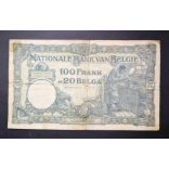Belgium 1000 Francs/200 Belgas 1929 F