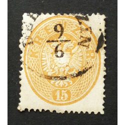 Magyarország 1863 Könyvnyomat 15 Kr. DEB(REC)ZIN H