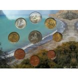Cyprus 9-piece euro set 2008 UNC in decorative packaging