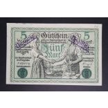 Germany 5 Mark Rochlitz 1918 Unc- 