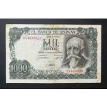Spain 1000 Pesetas 1971 F