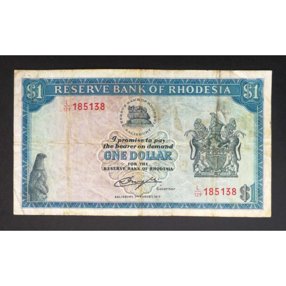 Rhodesia 1 Dollar 1979 F