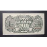Czechoslovakia 100 Korun 1944 Specimen XF+