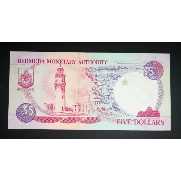 Bermuda Islands 5 Dollars 1989 UNC