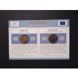 EU 2 Euro set of 2 pcs commemorative coins Unc
