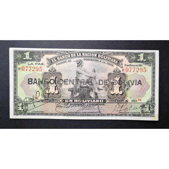 Bolívia 1 Boliviano 1911/29 XF+