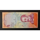 Venezuela 5 Bolivares 2018 Unc