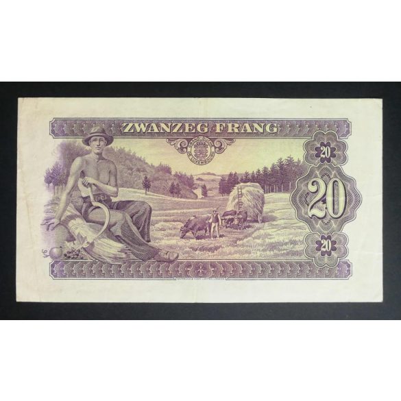 Luxembourg 20 Francs 1943 VF