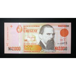 Uruguay 2000 Pesos 1989 UNC