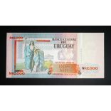 Uruguay 2000 Pesos 1989 UNC