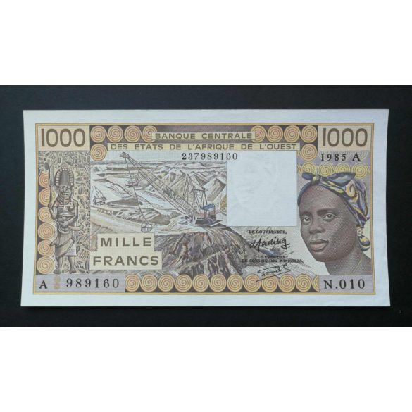 West African States Ivory Coast 1000 Francs 1985 XF-