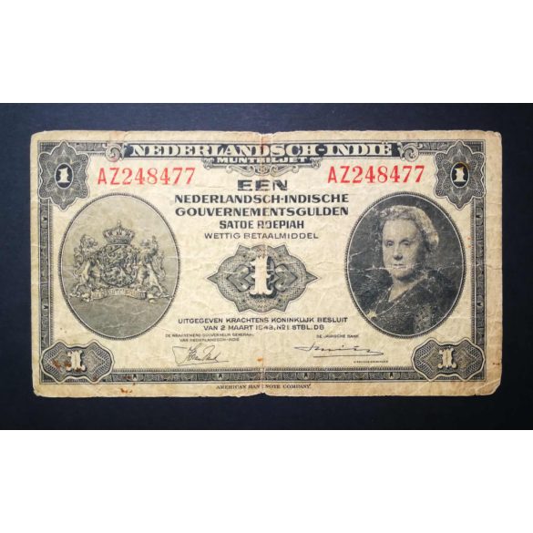 Netherlands Indies 1 Gulden 1943 F