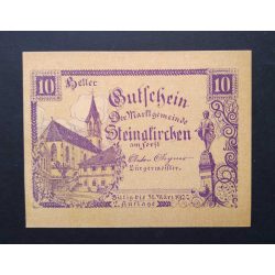 Austria 10 Heller 1922 Unc Steinakirchen