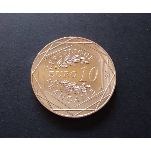 France 10 Euro 2014 Liberté commemorative coin in decorative packaging